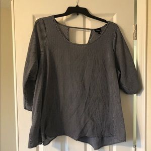 Blouse Navy and White